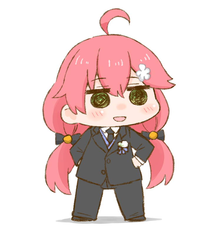 さくらみこ 「スチュのおっぱいキレイだったね…
#みこ市長
#miko_Art 」|ねこやまのイラスト