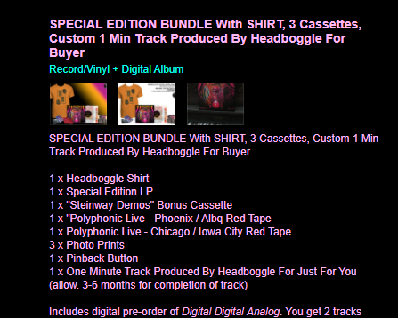 Headboggle's tweet photo. do you want a HEADBOGGLE track for just for you ??
SPECIAL EDITION LP BUNDLE comes with a custom track tailored for your electronic needs

1 left !

https://t.co/KpliAbZYYn https://t.co/UZUxMCFsQG