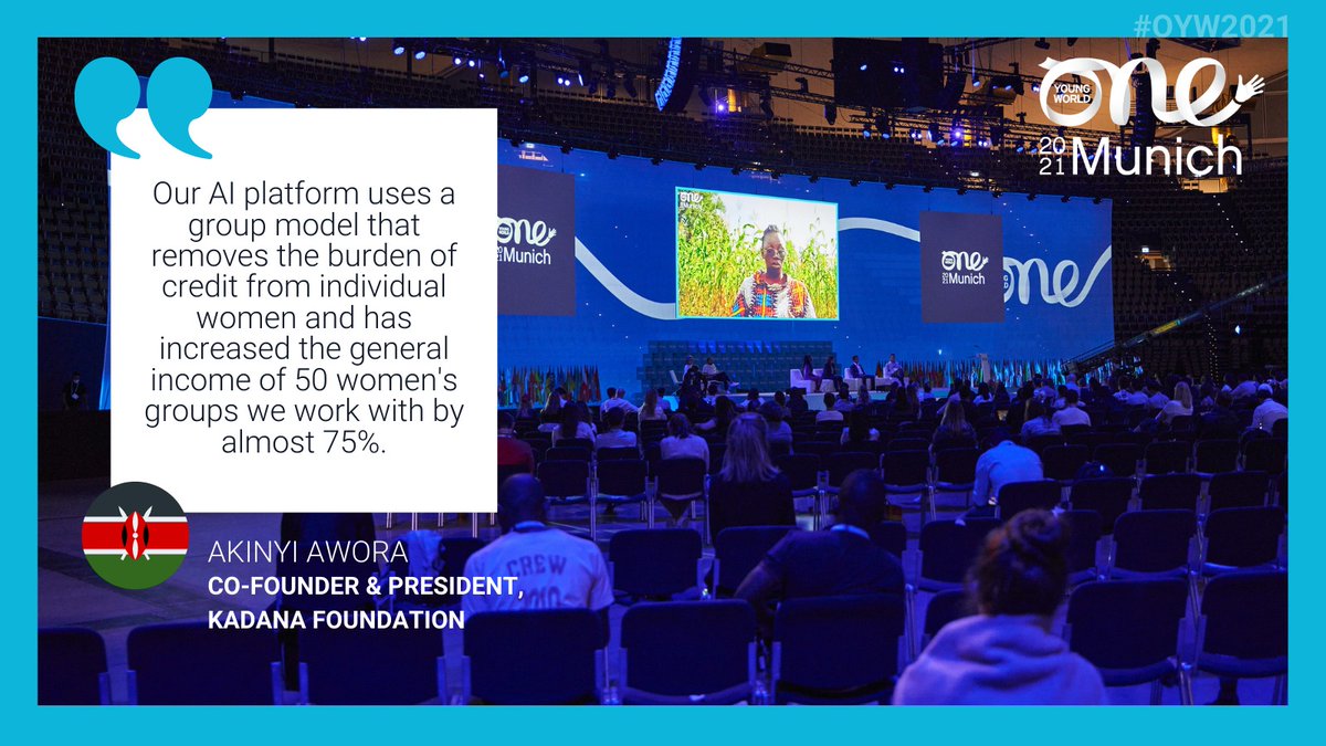 OneYoungWorld's tweet photo. The #Education Plenary: Through an AI platform, the organisation that @Makawora founded has provided skills training to 140 students with learning disabilities who were matched with jobs based on their capabilities and removed the burden of credit from individual women. #OYW2021 https://t.co/xbvXxCGCVj