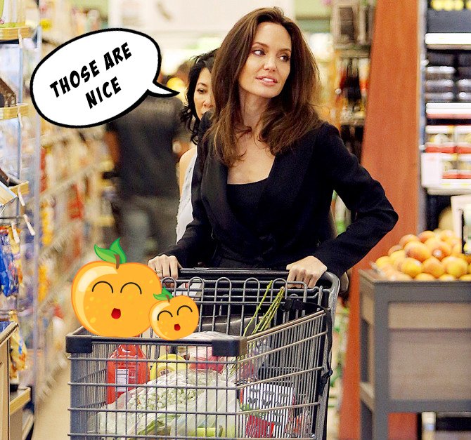FreshMarketCrew's tweet photo. Angelina Jolie grabbing some tangerines while a creepy lady admires. Our #fruities attract all types! 🍊✨🍊 #FarmToWallet🌱
#nftart #NFTCommunity #NFTcollectibles #nfts https://t.co/g6EFkNIaE3
