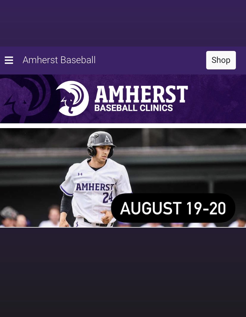 Registration is now open for our End of Summer Prospect Clinic on August 19-20! If you are interested in being a future Mammo, this is a great opportunity to learn from and play in front of the Amherst College coaching staff. Follow the link to sign up. amherstbaseball.totalcamps.com/shop/EVENT