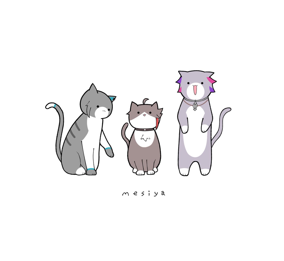 「🐈🐾🐾 」|ラベる📕のイラスト