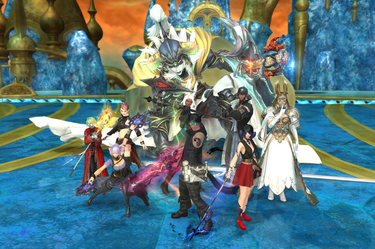 HimeAndKune's tweet photo. we just cleared a wonderfully fun sos Ex!!! Lots of us were a first clear taught by @Cinnamon__Bunn we also had @ReksHatake @SHAAD0E @EverrYana @lottie_paws @supernovakitteh @LadyKianna in the amazing party!! Also...MY AXE IS NAMED CLAUDIA AAAAH SHES PRETTY DUN AXE ME!!! Hnnng https://t.co/4YsjxOVVvt