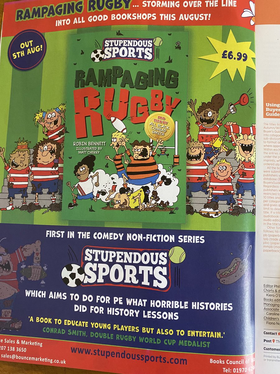FireflyPress's tweet photo. Rampaging Rugby 🏉 is about to storm over the line into all good bookshops. Funny, illustrated, fact-filled look at the history, rules & heart of this great game for primary school readers. Find out more at https://t.co/mGMxhJ0l0f @bouncemarketing https://t.co/bVGuNnwfaY https://t.co/QS5acsvB2r