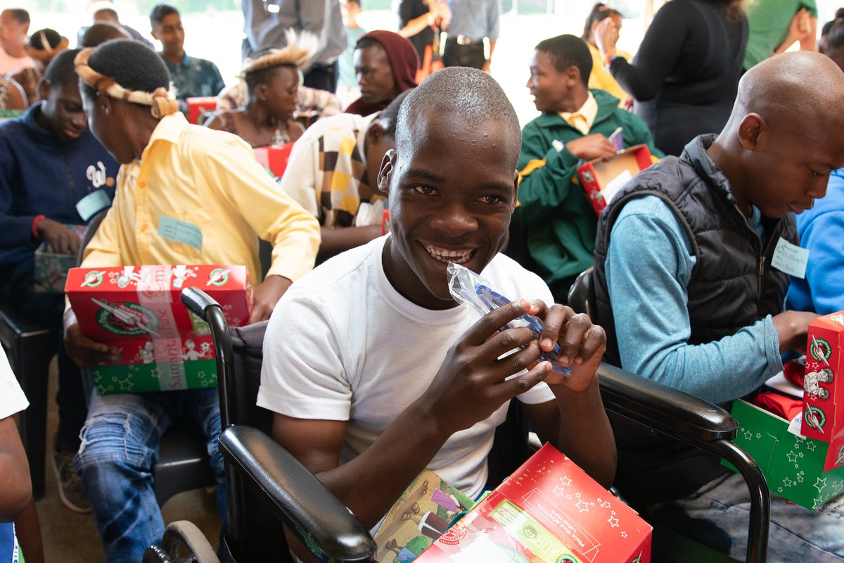 OCC_shoeboxes's tweet photo. These children at a South African school for students with special needs were filled with joy at an outreach event! Will you join us in prayer for each of them to know Jesus and grow in their relationship with Him? https://t.co/wBlcXFgadB