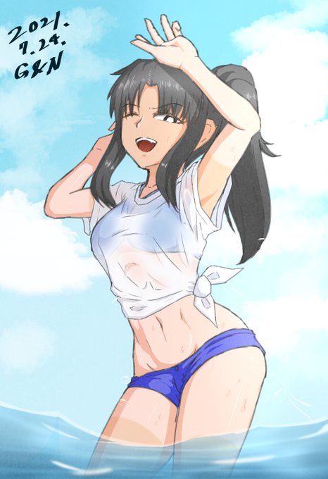 おなか周りの影の練習のつもりだったけどだんだん興が乗ってきてしまったのである程度まで描いてしまった水着詩音ちゃん
描いてる最中はちょっと筋肉質すぎるかなあと思ったけど詩音ちゃんなら案外これぐらいの鍛え方でも違和感ないですね 