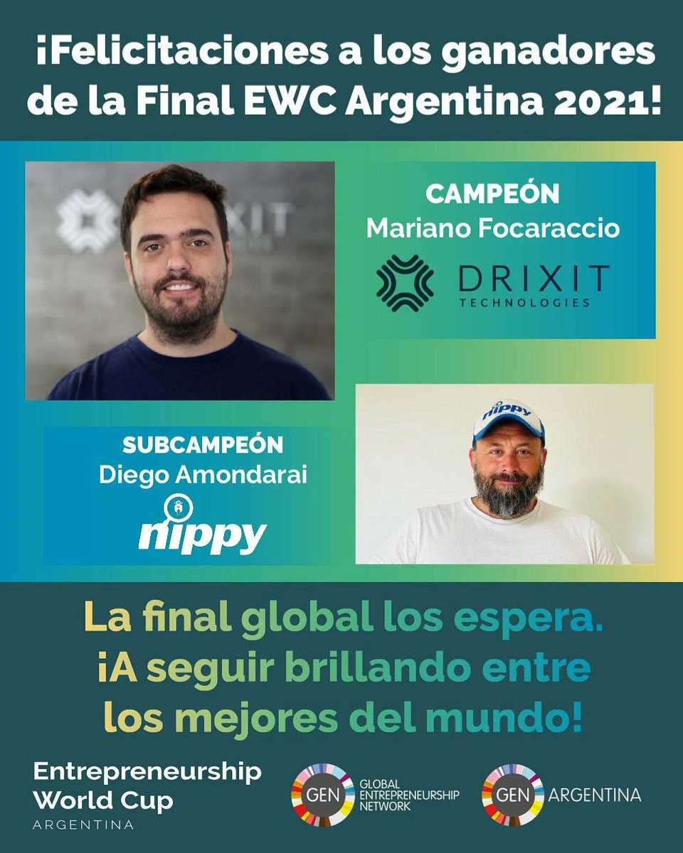 Felicitaciones campeones!
Ahora a representar a Argentina en la final mundial en Rihad, Arabia Saudita.
Mariano de Buenos Aires
Diego de Córdoba 

<a href="/unleashingideas/">Global Entrepreneurship Network</a>
<a href="/anamatorresmon/">Ana Maria</a> 
<a href="/FernandoGenesir/">Fernando Genesir</a>
@eecba
<a href="/LAVOZcomar/">LAVOZcomar</a> 
<a href="/PaPBlog/">Punto a Punto</a>
<a href="/Cadena3Com/">Cadena 3 Argentina</a> 
<a href="/ElDoce/">El Doce</a> 
<a href="/radiomitrecba/">Radio Mitre Córdoba</a>
<a href="/perfilcordoba/">Perfil Córdoba</a>