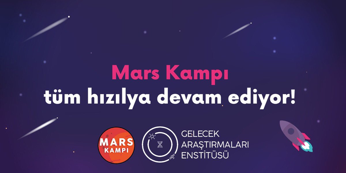 Mars Kampı devam ediyor! Aramıza katılmak için instagram hesabımızı takip edebilir ve biodaki linke tıklayarak başvuru formumuzu doldurabilirsin! instagram.com/marskampi/?hl=… 🚀