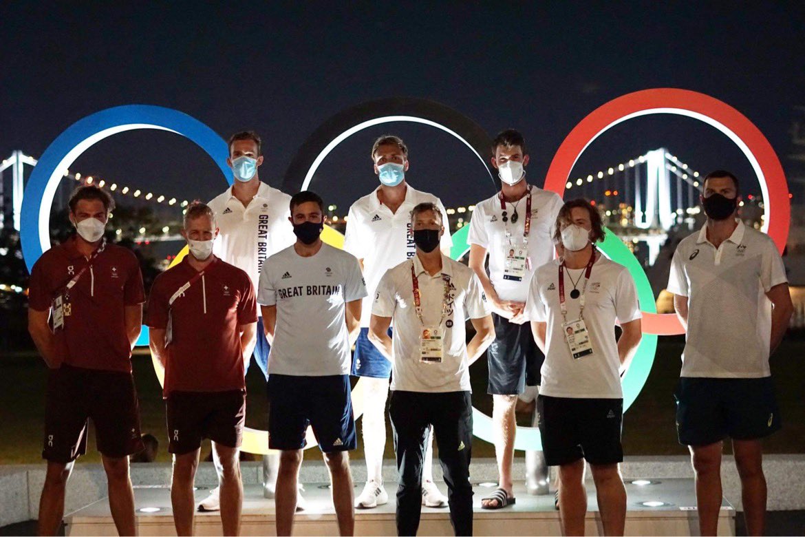 YaleHWTCrew's tweet photo. The boys in Tokyo! 

We are so proud of these nine oarsmen for all the work, dedication, and effort they’ve put in to represent their countries and their alma mater at the Olympics. Good luck to Paul🇨🇭, Andrin🇨🇭, Sholto🇬🇧, Stephan🇩🇪, Jack🇳🇿, Simon🇦🇺, Charlie🇬🇧, Ollie🇬🇧and Dan🇳🇿! https://t.co/NNsQEDG0ud