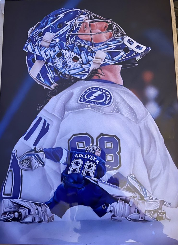 Hockey_Zombie's tweet image. Got my Vasy print from @reebeccathomson in the mail today and couldn’t be happier!  Need to order the other 3!  #GoBolts ⚡️🏆🏆⚡️ #SoTalented 😎