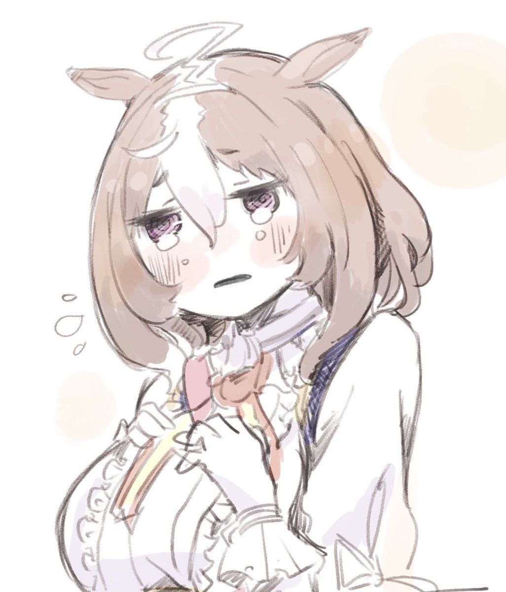 メイショウドトウ「メイショウドトウ、目を見たらぐるぐるしているのが可愛いな」ののもとむむむのイラスト