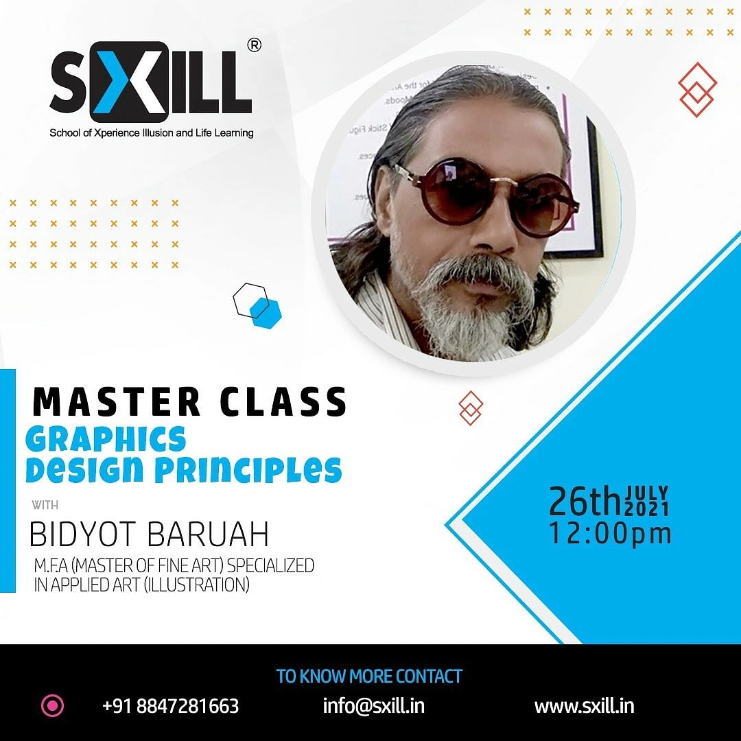 sxill_school's tweet photo. Webinar: Design Principles
Speaker: Bidyot Baruah
Date: 26 July 21
Time: 10:00
Venue: https://t.co/zXtYDu9eHF
#sxillschool #sxill #graphicdesign #graphicdesignprinciples #designprinciples #animationprinciples #graphicscourse #freeseminar #freeworkshop #workshop #seminar #webinar https://t.co/ScwoNm0OJJ