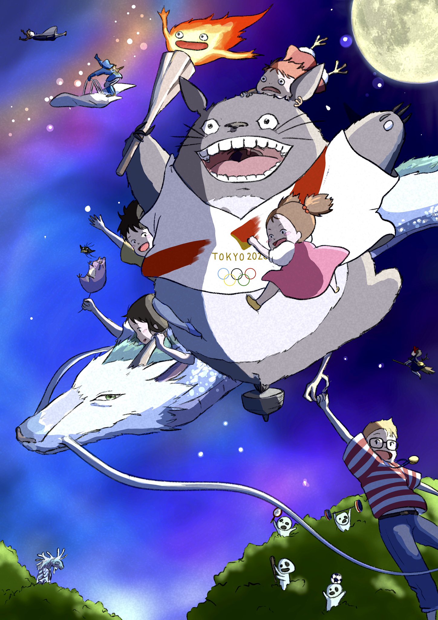 つきまろ 聖火ジブリレー オリンピック始まりましたね おウチで応援してます ピクトグラム面白かった ジブリ 聖火リレー 東京 Tokyo オリンピック T Co Ao6bealpsf Twitter