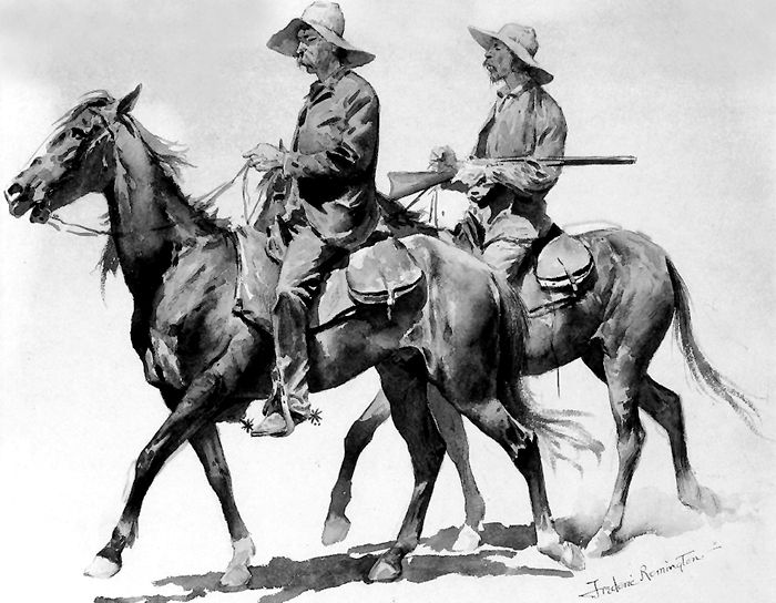 wwharney's tweet photo. Happy #NationalDayoftheCowboy!  Did you know the first American cowboys weren't found out west, but right here on the Central Florida frontier?  True story.  A handful were immortalized in 1895 in the work of famous artist Frederic Remington. #DYK #FloridaHistory https://t.co/LEcLBMbifk