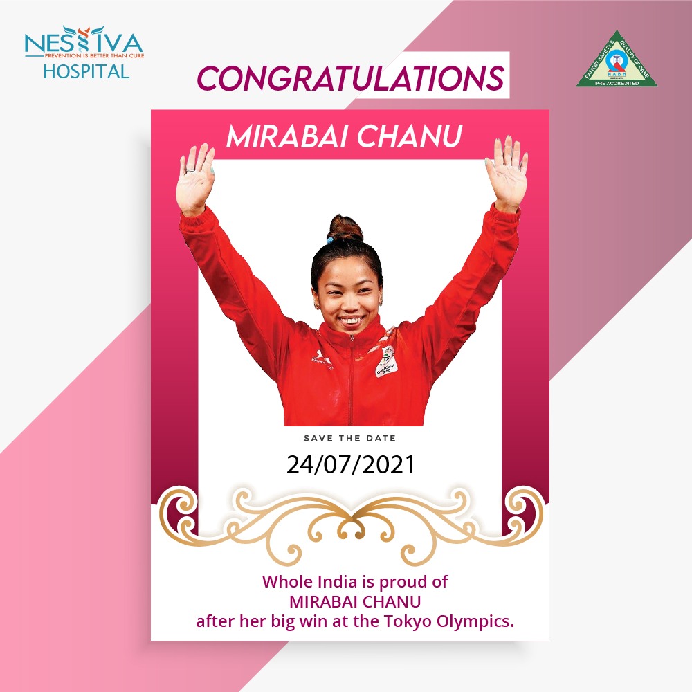 NestivaH's tweet photo. Congratulations to #MirabaiChanu for wins the first medal for India. She grabbed Silver Medal🥈 in the women's weightlifting in 49kg category at #TokyoOlympics!
#Congratulations #Weightlifting #Olympics  #Mirabai_Chanu
#MirabaiChanuWinsMedal https://t.co/8ECQXoD7jI