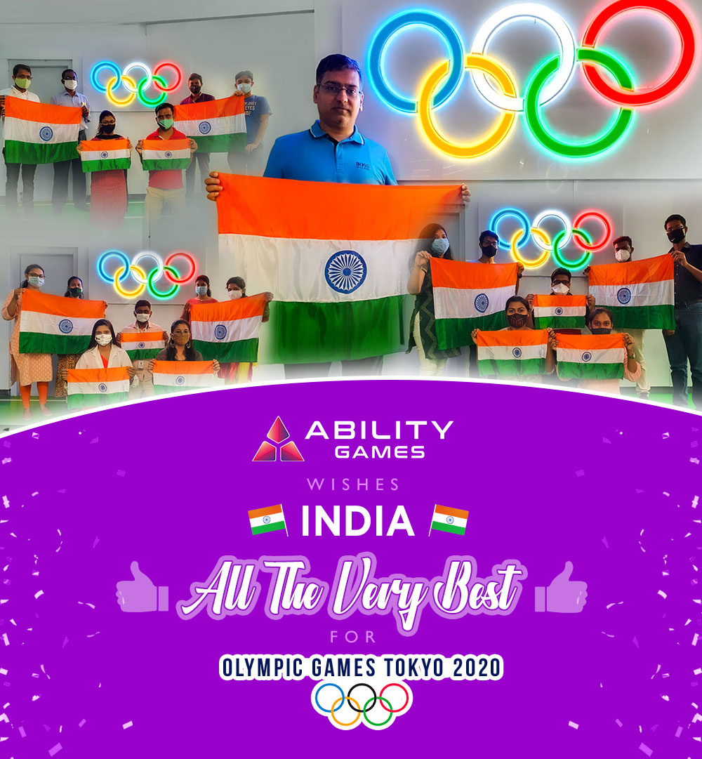 Ability__Games's tweet photo. Our best wishes to the Indian Contingent for Olympic Games Tokyo 2020.

#AbilityGames #Olympics #Tokyo2020 #TeamIndia #Cheer4India https://t.co/3nfTSdOGqH
