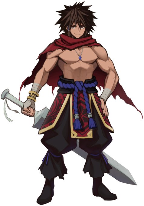 『スサノオ～日本神話RPG～』の主人公スサノオとヒロインのクシナダです。

二人は夫婦らしいです。スサノオのガタイに比べてクシナダが幼すぎる感ありますが、ハチクマソフトさんから「ロリな感じでお願いします!」と指定があったのでロリ人妻になりました🤤
#SUSANOH #日本神話RPG #ハチクマソフト 