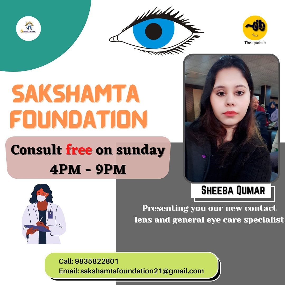 _Sakshamta_'s tweet photo. Book an appointment online for tele-consultation contact us at
Call or whatsapp on- (+91)9835822801
Email on- SakshamtaFoundation21@gmail.com

#sakshamta #SakshamataFoundation #Opto #Sakshamta #SakshamataFoundationNgo #Optohub #Eyecare https://t.co/XPR4O7hfyu