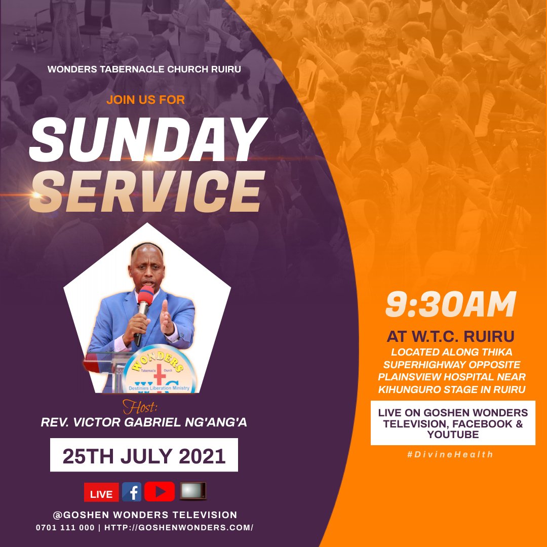 WTC_Kenya's tweet photo. Welcome and make sure to come with a friend for their divine healing 
#DivineHealth
#SundayService https://t.co/YWp5GvGqVD