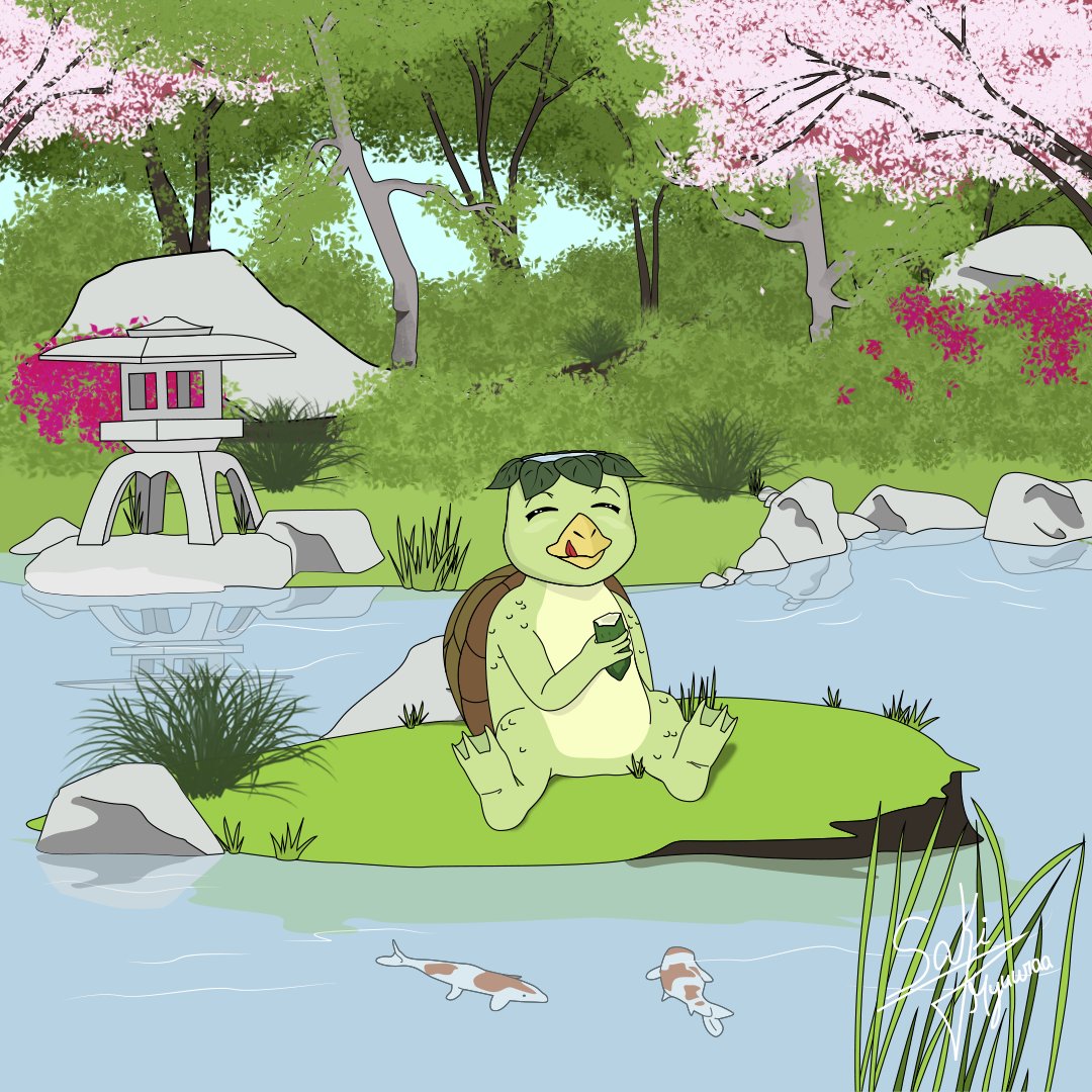 Saki Myuuraa on Twitter: "A peaceful kappa eating his favorite cucumber) :3 IG: @saki_myuuraa https://t.co/xtZwSeAY10" / Twitter