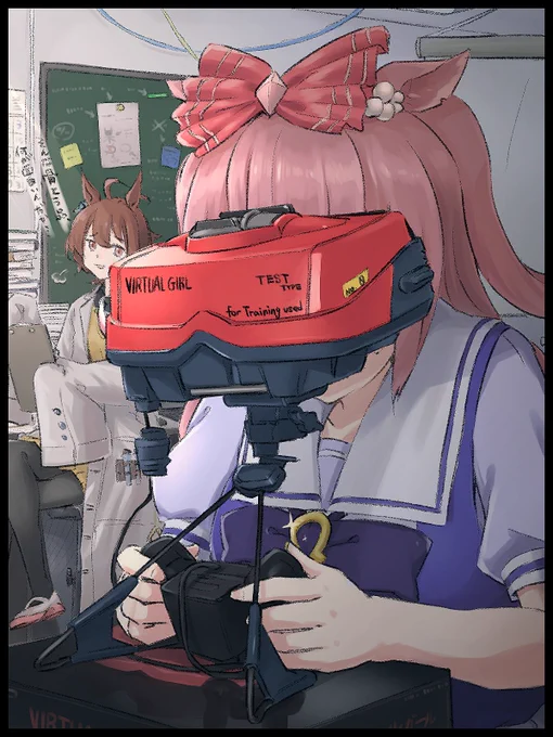 タキオンの実験室にお邪魔するデジたん
#ウマ娘 