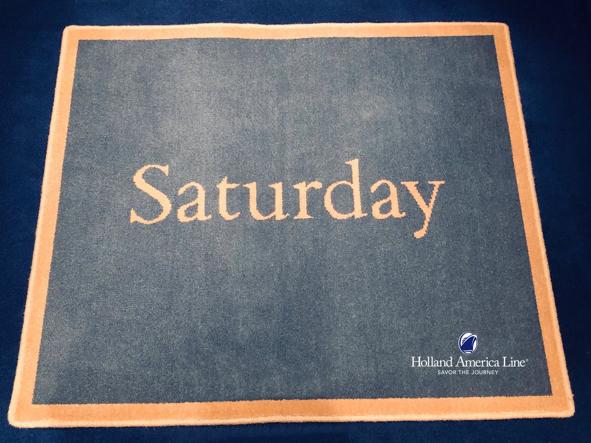 HALcruises's tweet image. We're back! You know you're on a Holland America Line ship when our daily mats greet you in the elevator! Today is Saturday, and we are getting ready to set sail for #Alaska! Retweet if you're ready to #cruise with us again! #seayousoon