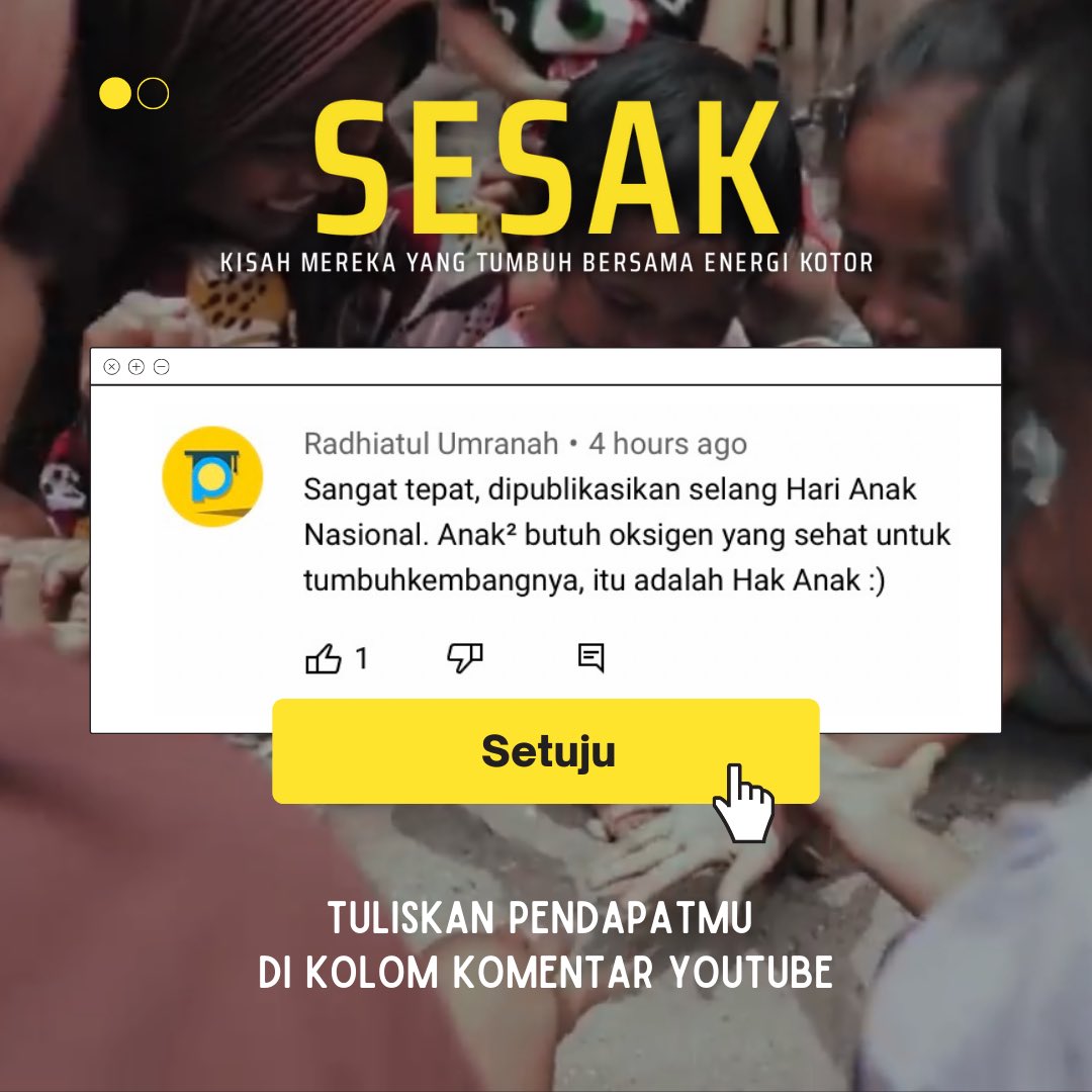 watchdoc_ID's tweet photo. Beberapa komentar film "SESAK", karya kolaborasi bersama @GreenpeaceID dan @enter_nusantara di kanal Watchdoc Documentary.

Ikuti kisah anak-anak yang tumbuh bersama energi kotor PLTU batu bara. Tonton dan tulis pendapatmu di kolom komentar. #Dirawatsesak

https://t.co/bVcAbAuxF8 https://t.co/ek9Y8SZ7Lv
