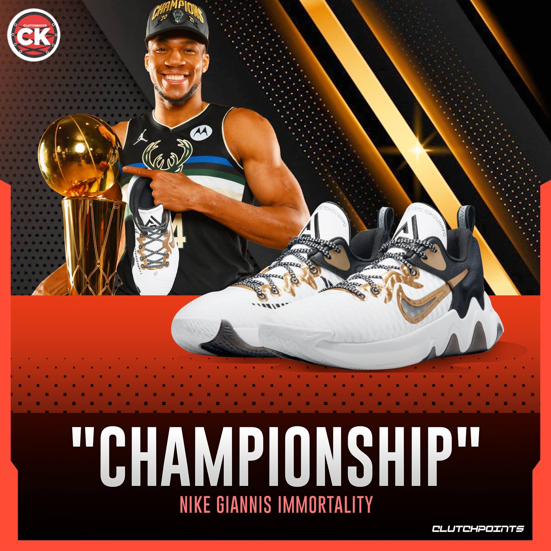 Giannis Antetokounmpo Milwaukee Bucks Nike Youth 2021 NBA Finals