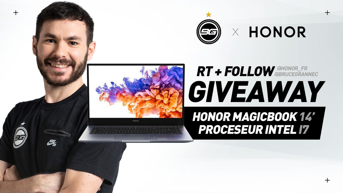 Avec @Honor_Fr, on vous fait gagner un ordinateur portable HONOR Magic Book !

Pour jouer :

🔁 RT le tweet
✅ Follow <a href="/BruceGrannec/">Bruce Grannec</a> &amp; @Honor_Fr

Bonne chance !
#GoBeyond