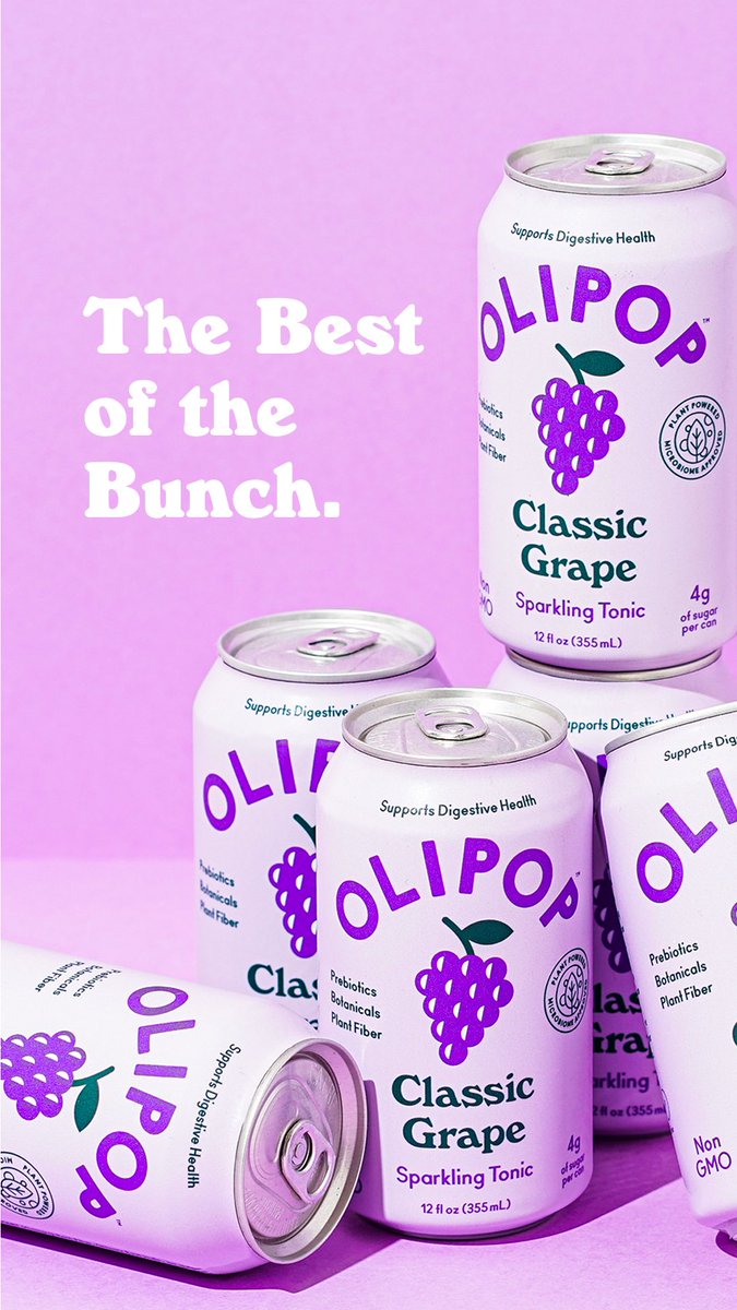 drinkolipop's tweet photo. Touch that can of purple stuff that has 44g of sugar. ๐
Does it promote healthy digestion? Does it contain 9g of plant fiber? DOES IT SPARK JOY?? ๐ง
Well then, you know what to do. ๐
Once you make room, stock up on OLIPOP's Classic Grape flavor instead! ๐ https://t.co/mktvzHLSG5