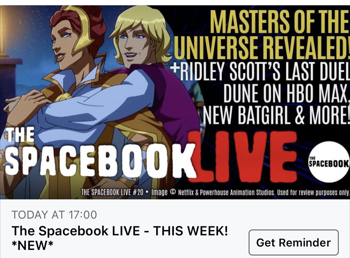 I’ve been invited to join a panel on @the_spacebook at 5pm today (UK time) to discuss the latest Film, TV & Streaming news please join in the chat….

youtu.be/4uY6l-bnz00

#films #tv #streaming #mastersoftheuniverse #dune #thelastduel #batgirl #onlinediscussion