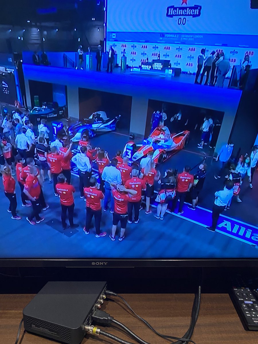 A much awaited podium for Mahindra Racing. Thank you @alexlynnracing. Celebration in Mahindra camp.