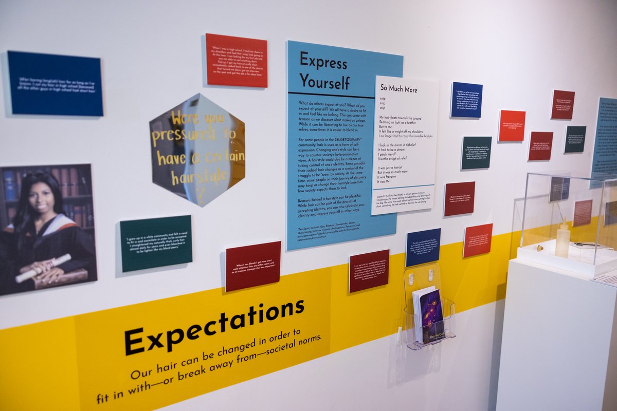 "The Lengths We Go" exhibition at Bradley Museum is filled with first-hand experiences from the Mississauga community! Were you ever expected to have a certain hairstyle? 🗣️ Tell us about it! #MiHairstory

Take a virtual tour OR book an in-person tour! ➡️ bit.ly/3BJqT2v