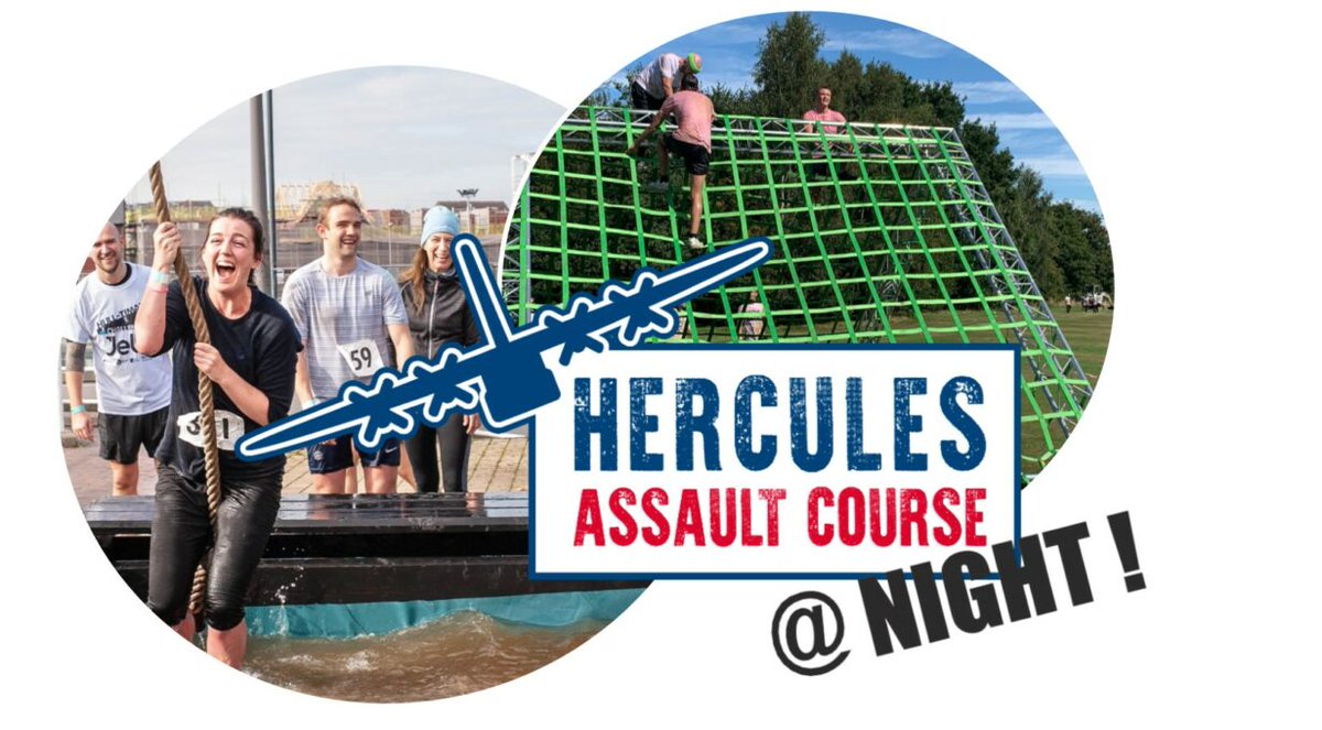 RAFMUSEUM's tweet photo. On 29 July we will have  an adults only session of the Hercules Assault Course after hours. Can you beat our 1Km course with 18 challenges faster than your mates? You will face ninja walls crawl under cargo nets and swing over water. For details visit https://t.co/hvtYnuYheb https://t.co/vXny76sCGX