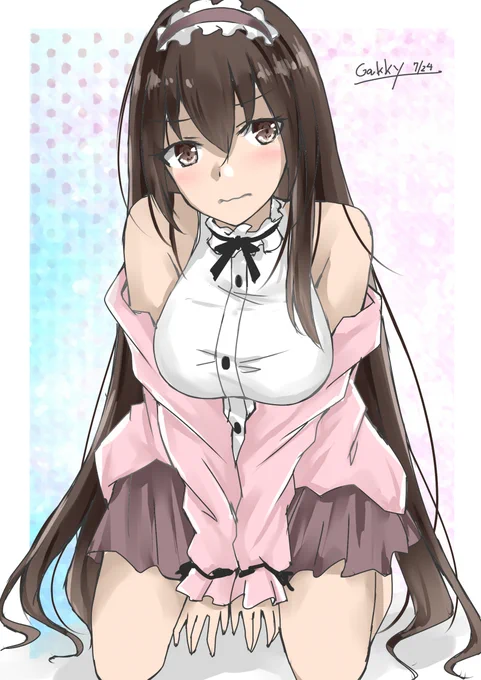 #艦これ版真剣お絵描き60分一本勝負_20210724
#艦これ版深夜の真剣お絵描き60分一本勝負
こ、こーゆーのは駆逐艦の方が似合うんじゃないのか・・・? 
