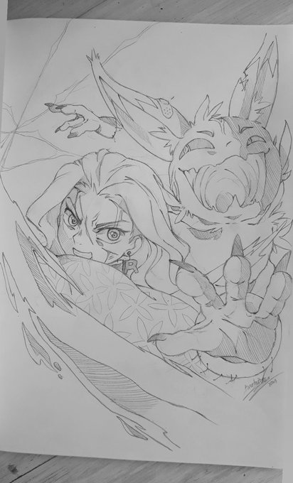 "Fight your inner demons!"
Obviously inspired by Demon Slayer! :) 