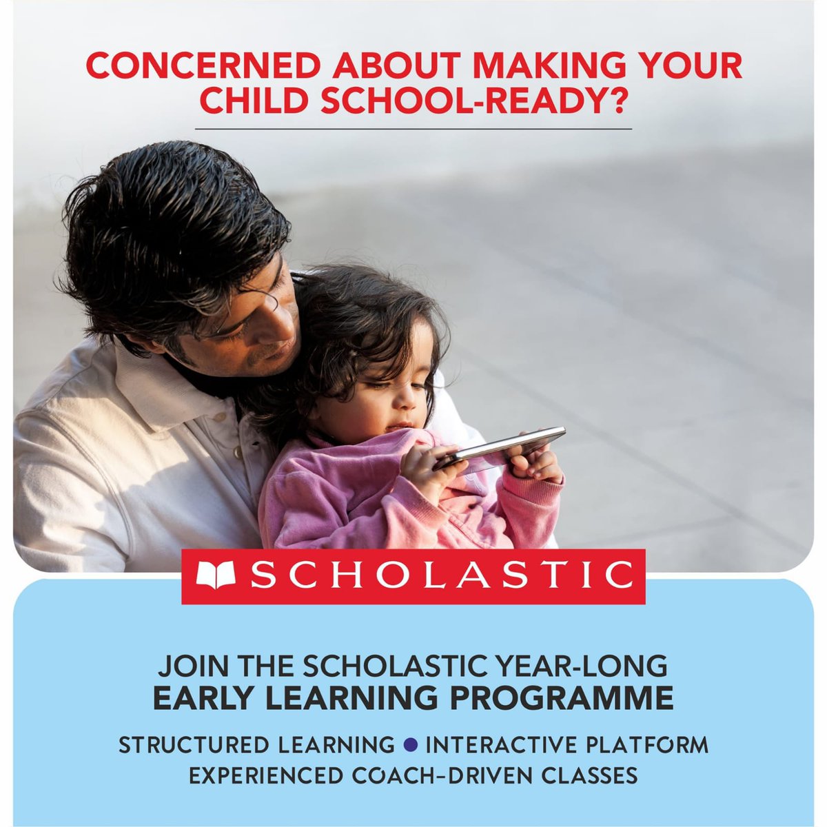 Concerned about making your child school-ready?
Enrol them in our #ScholasticEarlyYears programme to build the right foundational
skills. Because starting early means going far.
For ages 2.5 to 6 years only!

For more info please click on the link given- swe.scholastic.co.in