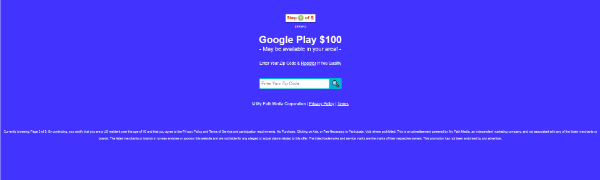 Hello I was playing Google Play, I told you those who want to take a large amount of gift vouchers can take this gift voucher. Priced at about $100 DOLLAR absolutely free it will be given to about 50,000 people. GOOGLE PLAY GIFT CARD 
coolgirlshop.xyz/0IBs1P