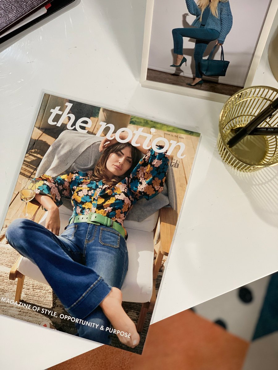 cabiclothing's tweet image. When you need more #styleinspo, your best bet is checking out the Notion. This season's magazine is filled with all these chic #styleandideas! Read the Notion: cabiclothing.co/2OVZ9Ae #cabiclothing
