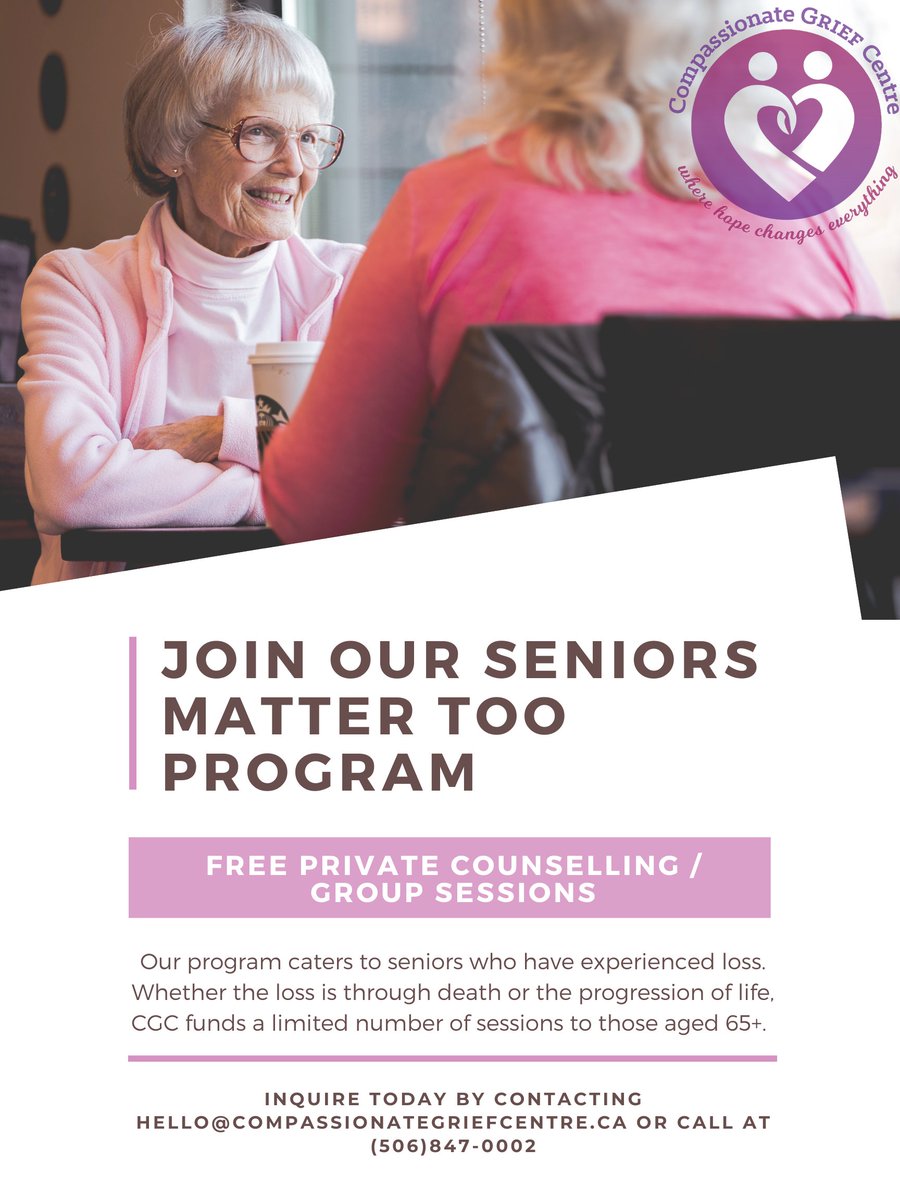 We are pleased to announce we have received funding for our new Seniors Program. 
Contact us today, and we will work to accommodate your needs as a senior in Southern New Brunswick.