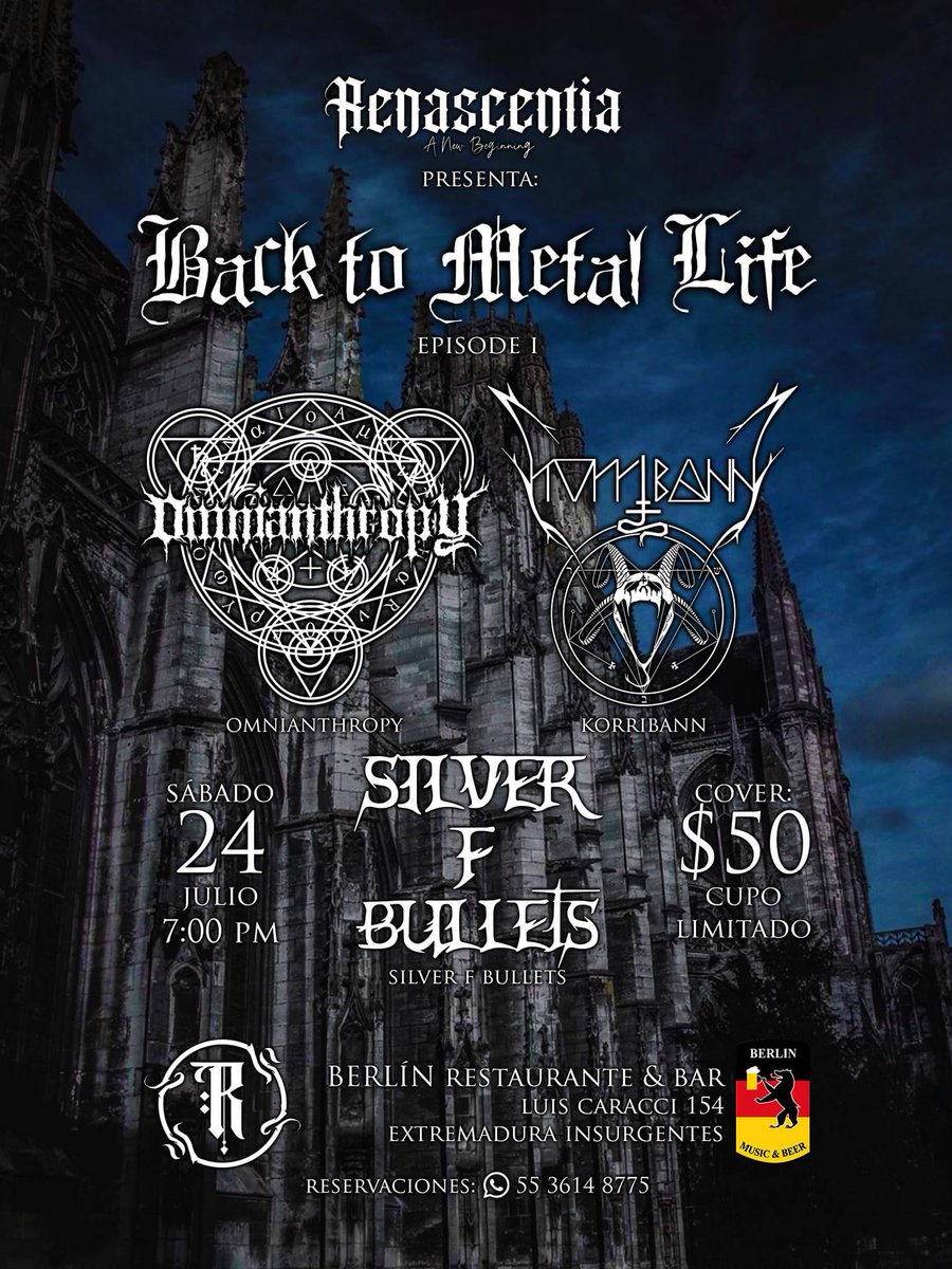BBeat105's tweet photo. Hoy están estos shows.
24 julio #Devastacion con #SeveralCocks en #BarAceOfSpades
24 julio #ReturnToTheAnnihilation con #Dicronio en #PerroLoco
24 julio #BackToMetalLife #Omnianthropy #Korribann en #BarBerlin
24 julio #TotalWarFest #Aspergar en #ThePit
#StayBlast
#BlastBeat105 https://t.co/Gr217QK4fl
