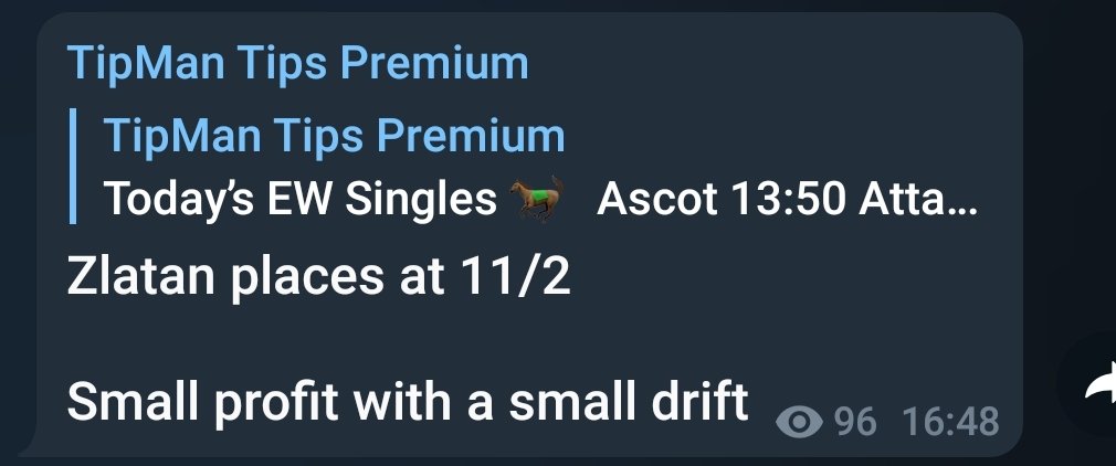 TipMan_Crypto's tweet photo. Our july horses just get better and better.
59 points up for the month before today.
Then today π
14/1 winner
13/2 winner
11/1 placed
11/2 places
39 points up today
Why are you still missing out?
50% off yours first month.
#horsesracing #tipman
#GamblingTwitter
#bettingtips https://t.co/8LwDGGHCiq