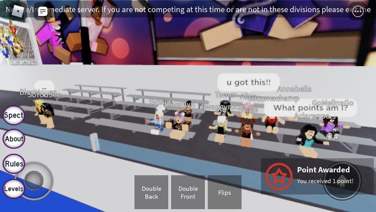 NotMaria_RB's tweet photo. 10am Competition was amazing!! I had a wonderful time!! @RobloxGymnastic https://t.co/pOSdF44XRt