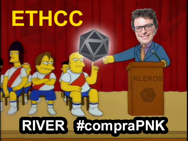 porunapalta's tweet photo. Todo el plantel de @RiverPlate asistió a la presentación de @Kleros_io en la #ETHCC de la mano de @federicoast ⚖️ #River ya #compraPNK 🚀 vos no te quedes afuera $PNK #pxltx 44 #longPNK https://t.co/hN1NDTRgLU