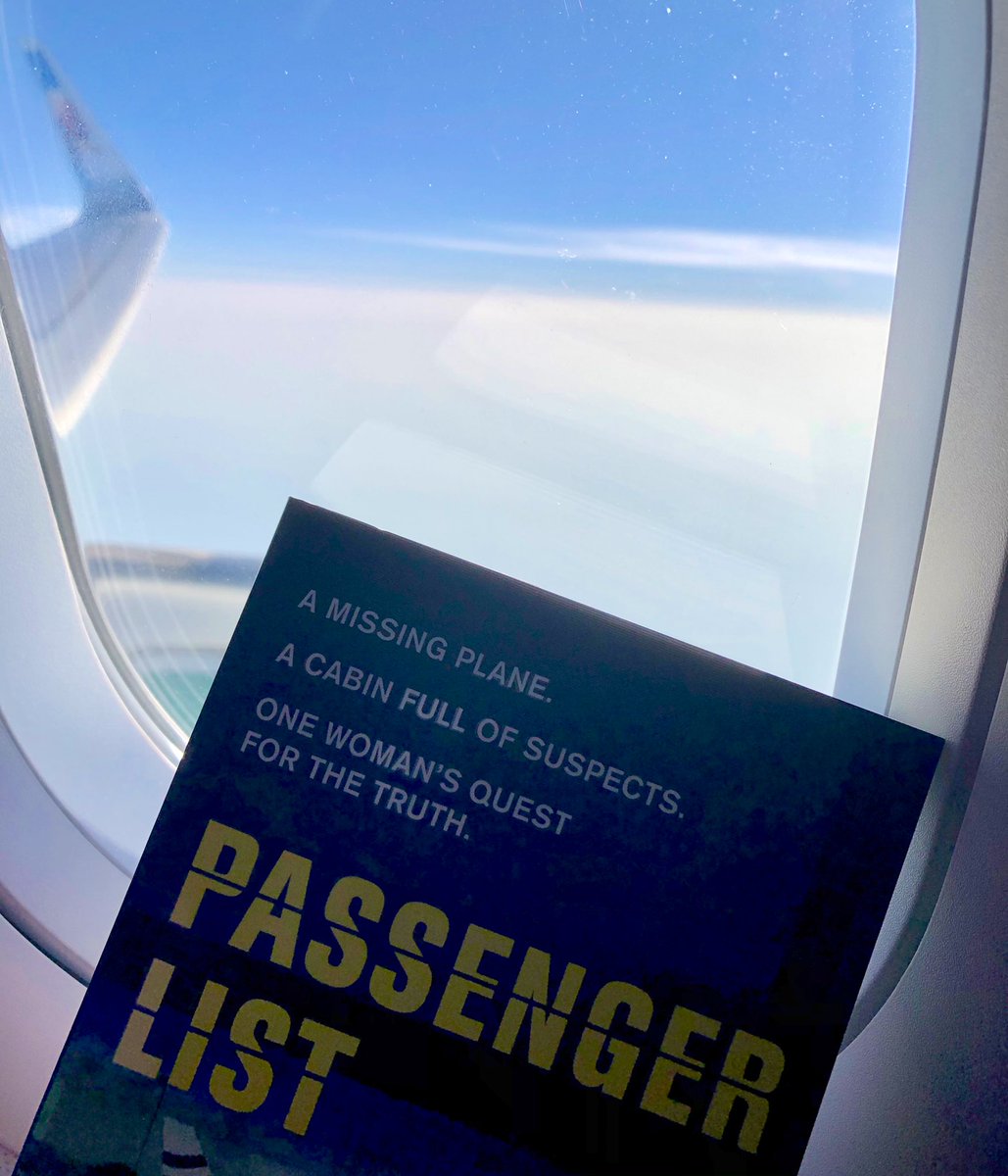 i started reading #passengerlist on my flight bc i love living on the edge ✈️