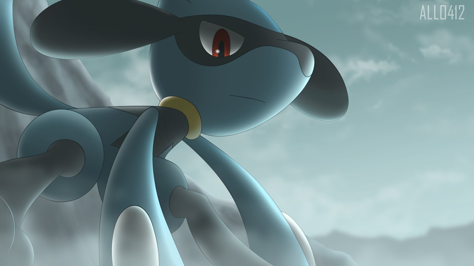 All0412 ✪ on X: Pokémon Mobile Wallpaper: Lucario #Fanart #Sinnoh #Shiny   / X