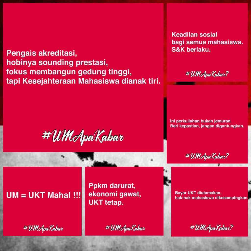 bemfipum's tweet photo. @UM_1954
#umapakabar #UMjanganpelit #subsidipendidikan #TurunkanUKT #Universitasnegerimalang https://t.co/iXAc0H78kA