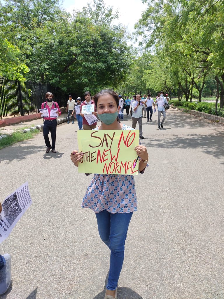 awakenindiamvmt's tweet photo. #SayNoToNewNormal #MyBodyMyChoice #IndiaWakesUp https://t.co/n2wGlICUGZ