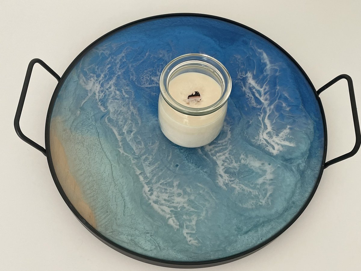 Now available for purchase! Only one available! etsy.me/3BzZD6d #BeachDecor #resinoceanart #oneofakind