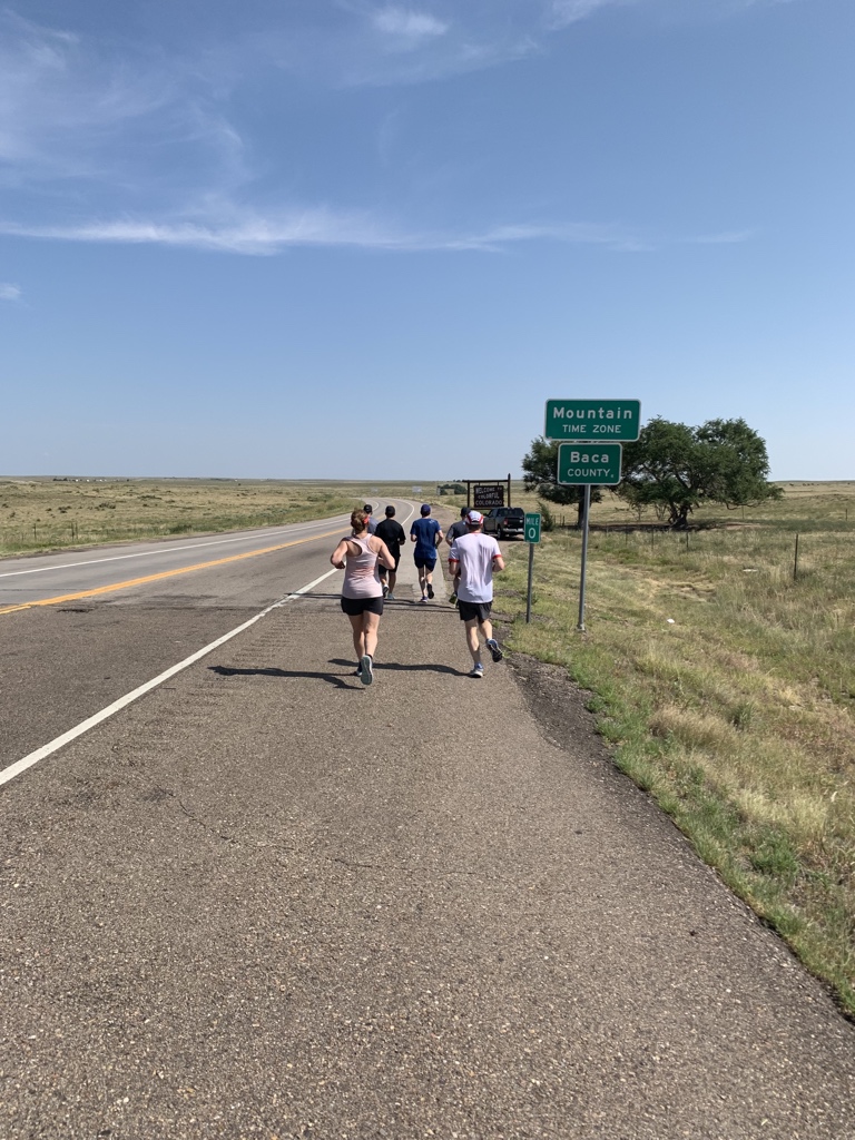 GeorgeSchroeder's tweet photo. And … we’re done. Welcome to Colorful Colorado!

2nd annual #PanhandleRun is complete. 

35.9 miles, Texas to Colorado through the Oklahoma Panhandle.

All in support of @neverthirst https://t.co/dLP1T8mC7j